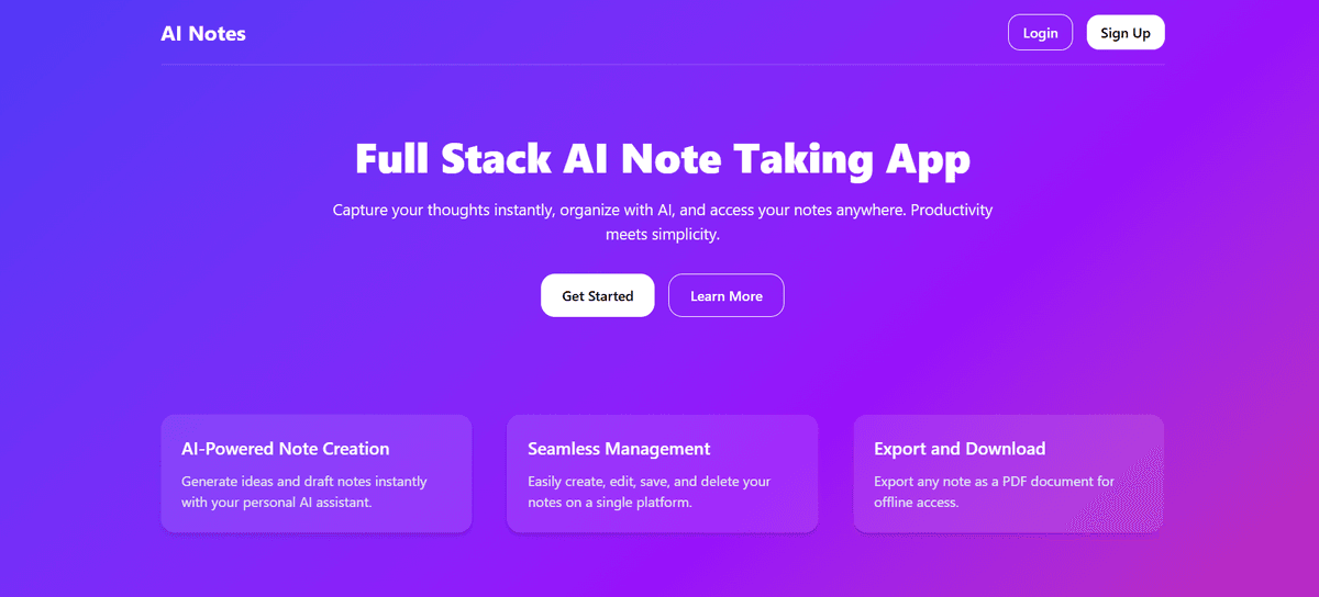 AI Note-Taking App